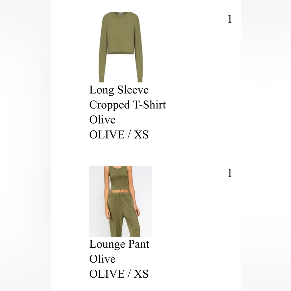 Eterne Lounge Set in color olive size XS